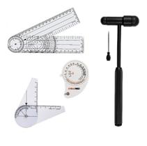 Kit Martelo Buck Neuro Com Goniometro Pequeno, Grande e Trena PAMED Kit Martelo Buck Neuro Com Goniometro Pequeno, Grande e Trena PAMED