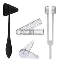 Kit Martelo Taylor + Goniometro Grande + Goniometro Dedo + Diapasão Kit Martelo Taylor + Goniometro Grande + Goniometro Dedo + Diapasão