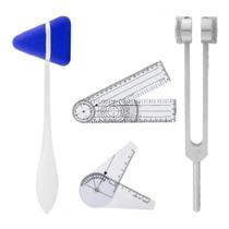 Kit Martelo Taylor + Goniometro Grande + Goniometro Dedo + Diapasão Kit Martelo Taylor + Goniometro Grande + Goniometro Dedo + Diapasão