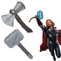 Kit Martelo Thor Mjolnir Deus do Trovão x Martelo Thor Stormbreaker Marvel Hasbro