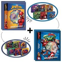 Kit Marvel Box 6 Minilivros Homem-Aranha + Box 6 Minilivros Vingadores Culturama