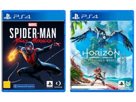 Kit Marvels Spider-Man Miles Morales + Horizon - Forbidden West para PS4