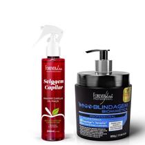 Kit Masc. Blindagem e Vinagre Capilar de Maçã Forever Liss Kit Masc. Blindagem e Vinagre Capilar de Maçã Forever Liss