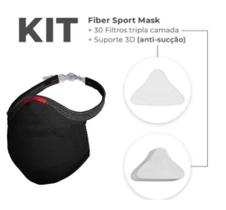 Kit masc fiber knit sport preta tam g (masculino)