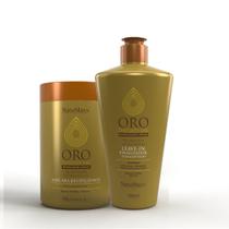 Kit Máscara 1 kg + Leave-in 300ml Oro Therapy 24k Natumaxx