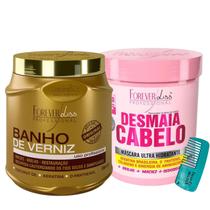 Kit Máscara Banho e Desmaia Forever Liss Mini Pente Beauty