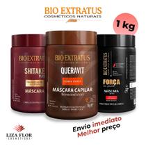Kit Máscara Bio extratus 1Kg Shitake Queravit Forca Com Pimenta