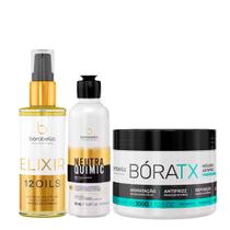 Kit Máscara Bóratx, Neutraquimic e Elixir 12 Óleos Bórabella