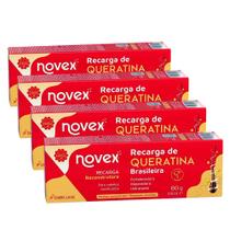 Kit Máscara Capilar Novex Recarga De Queratina 80g - 4 Unidades