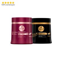 Kit Máscara Cavalo Forte + Máscara Quina Rosa 500g Haskell