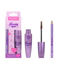 Kit Máscara de Cílios City Girls + Lápis de Olho Lovely Eyes (Cor Marrom)