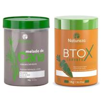 Kit Máscara de Hidratação Melado De Cana + Botox de Cenoura Sem Formol NaturezaCosméticos Kit Máscara de Hidratação Melado De Cana + Botox de Cenoura Sem Formol NaturezaCosméticos