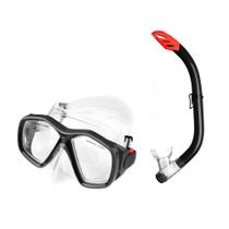 Kit Máscara de Mergulho Regulável Vidro Temperado Snorkel com protetor respingos Átrio ES366