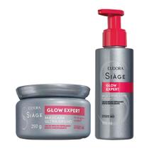 Kit Máscara de Nutrição Capilar e Leave In Balm Finalizador Glow Expert Anti Frizz Eudora Siàge