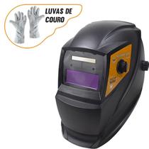 Kit Máscara de Solda Automática + Luva Couro Pró Euro Kit Máscara de Solda Automática + Luva Couro Pró Euro
