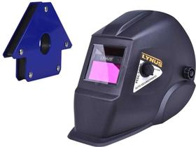 Kit Máscara de Solda Automática MSL-5000 com Regulagem Lynus + Esquadro Magnético Para Solda 35kg AXT - Titanium