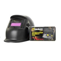 Kit mascara de solda control automatica ton 9 a 13 + jogo de soquetes 1/4 pol c/ 41 pçs - titanium platina