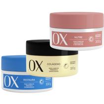 Kit Máscara de Tratamento OX Colágeno + Nutre + Restaura