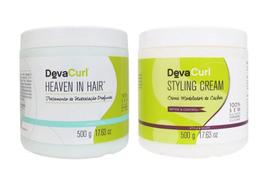 Kit Máscara Deva Curl Heaven In Hair - Tratamento 500g + Creme para Cachos - Deva Curl Styling Cream 500g