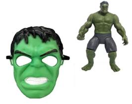 Kit Mascara e Boneco Mascara Infantil Hulk Boneco 25 Cm