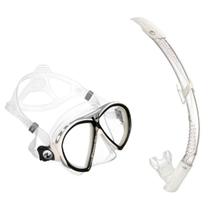 Kit Máscara e Snorkel Aqualung Favola + Zephyr Conjunto Completo para Mergulho e Snorkeling
