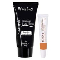 Kit Máscara Facial Vulcan Black Peel Off + Renovil Sérum Potencializador Juventude