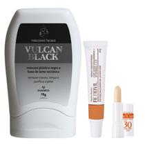 Kit Máscara Facial Vulcan Black Peel Off + Renovil Sérum Potencializador Juventude + Protetor Solar Labial Kit Máscara Facial Vulcan Black Peel Off + Renovil Sérum Potencializador Juventude + Protetor Solar Labial