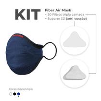 KIT Máscara FIBER Knit AIR + 30 Filtros de Proteção + Suporte