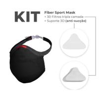 Kit Mascara Fiber Sport - unissex - preto