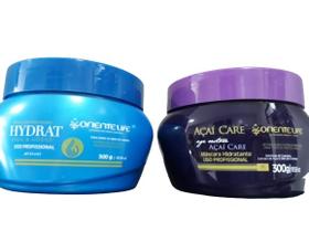 Kit Mascara Hydrat Fios E Gotas 300g + Mascara Açai Care Age Restore 300g Oriente Life