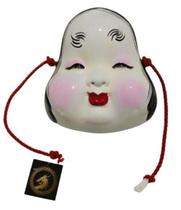 Kit Máscara Japonesa Ornamento Okame, Okina, Tengú - 3 Peças