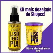 Kit Máscara Lisoterapia 400g + Óleo Reparador 60ml - KIT 2 em 1 - Original - Liso Perfeito