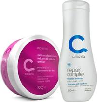 Kit máscara make liss antifrizz + shampoo anti-resíduo - amávia