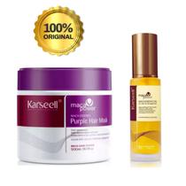 Kit Mascara Matizadora Karseell Power Roxa 500ml e Óleo Karseell 50ml