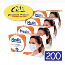 Kit Mascara Medix Tripla Com Elástico e Filtro 4/caixas 50un
