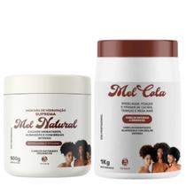 Kit Máscara Mel Natural + Mel cola 1kg Modelagem Trihair