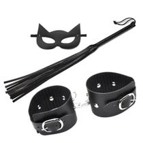 Kit Máscara Mulher Gato, Chicotinho e Bracelete Sintético Kit Máscara Mulher Gato, Chicotinho e Bracelete Sintético