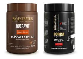 Kit Máscara Queravit + Força Com Pimenta 1kg Bio Extratus Kit Máscara Queravit + Força Com Pimenta 1kg Bio Extratus