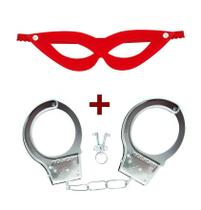 Kit Máscara Seduction e Bracelete de Metal Surpreenda - Vermelho