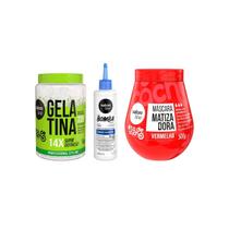 Kit Máscara, Tônico e Gelatina, Salon Line, 100ml, 500g, 1kg