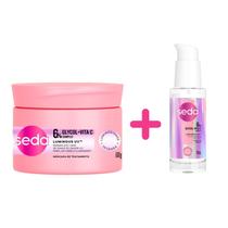 Kit Máscara Tratamento + Leave In Glycol+Vita C 300g - Seda