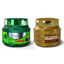 Kit Máscara Tratamento para o Cabelo e Banho d Verniz Forever Liss 250g