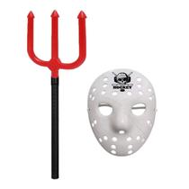 Kit Mascara + Tridente Diabinho Brinquedo Fantasia Halloween Kit Mascara + Tridente Diabinho Brinquedo Fantasia Halloween
