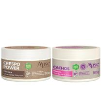 Kit Máscara Umectante Crespo Power Apse + Mascara Hidratante Cachos 300g Apse - Apse Cosmetics