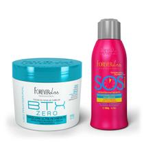 Kit Máscara Volume Zero 250G Com Reconstrutor Sos Forever Liss