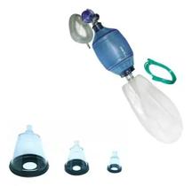 Kit Máscaras Anestesia Animais P M E G + Ambu Reanimador Vet