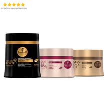 Kit Máscaras Cavalo Forte 500g + Queratina Mandioca 250g