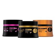 Kit Máscaras Cavalo Forte Hidra + Cavalo Forte + Infusão de Óleos Haskell - 300g / Cabelos Ressecados