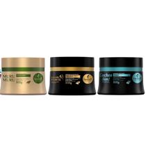 Kit Máscaras Cronograma Capilar Cabelos Crespos 300Gr