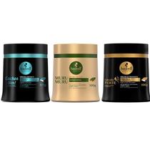 Kit Máscaras Cronograma Capilar Cabelos Crespos 500Gr